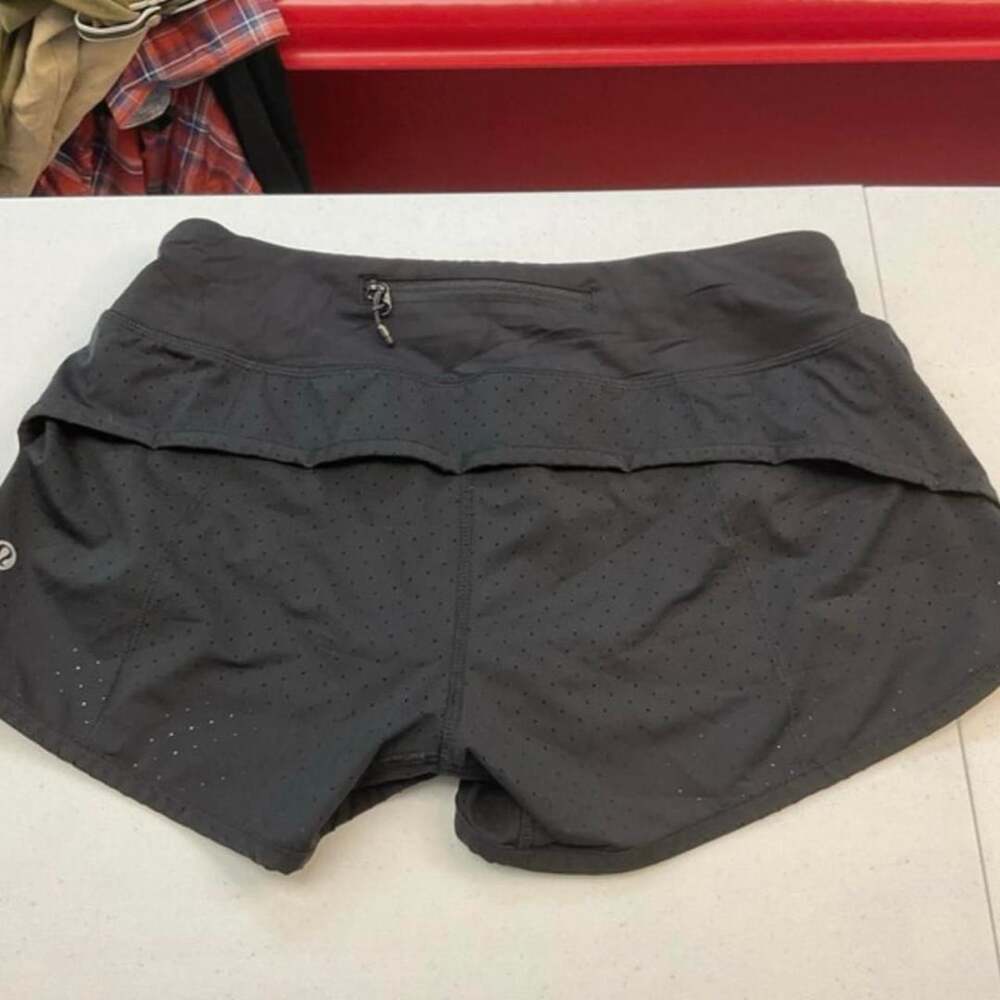 Lululemon Speed Up Short Size 4 Black Perforated Athletic Running Shorts